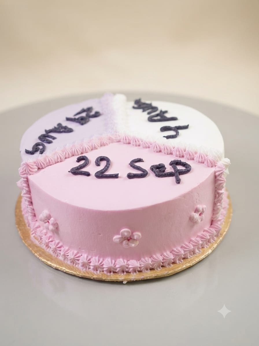 Fresh birthday cake from The Cake House